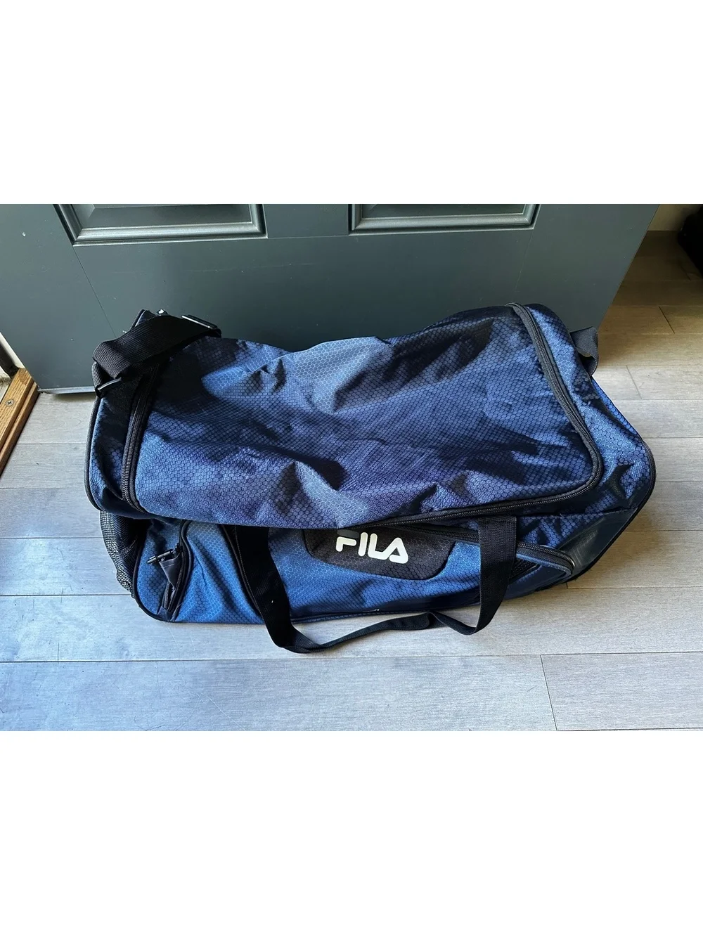 FILA Navy Blue Sports Duffle Bag Travel Gym Basketball Football Soccer Athletic